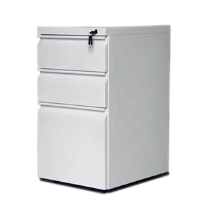 Armoire de rangement sur socle, classeur de couleur blanche, coffre-fort domestique avec serrure - Product Image 6