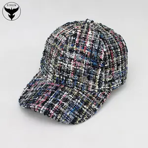 Gorra de béisbol de Tweed de lana de Material grueso de invierno estilo inglés sirena