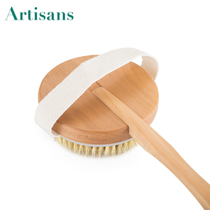 Venta al por mayor natural mango largo de madera de <span class=keywords><strong>cerdas</strong></span> de jabalí <span class=keywords><strong>cepillo</strong></span> de baño Body con masaje cuentas - Product Image 2