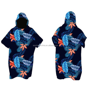 Tùy Chỉnh In Bãi Biển Poncho Microfiber Terry Surf Poncho Khăn Thay Đổi Áo Choàng - Product Image 1