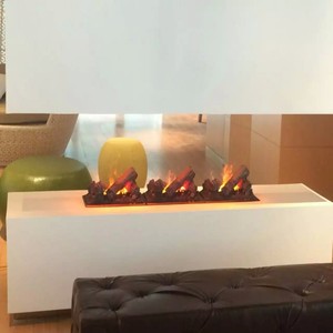 Venta caliente moderno 40 \ "3D agua 3D humidificador de agua chimenea eléctrica calentada francés Control remoto acero LED hogar Hotel - Product Image 4