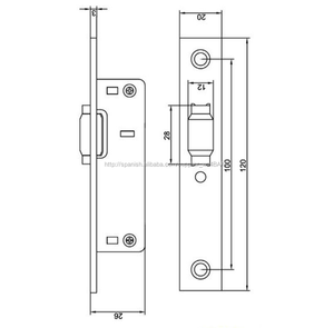Puerta de aluminio de bloqueo conjunto rodillo de cierre traba de pestillo - Product Image 4