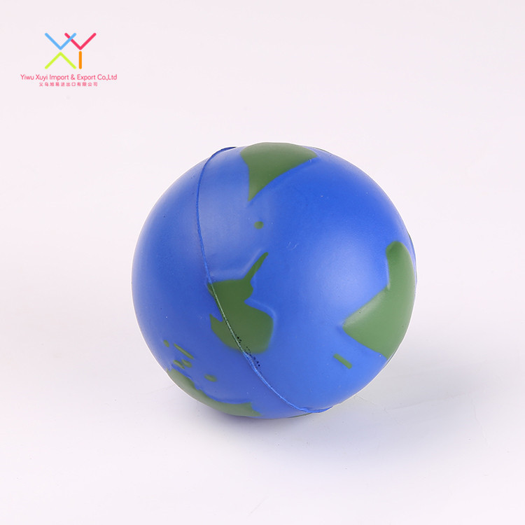 Заводская поставка, мяч-антистресс в форме земного шара, мяч-антистресс из мягкой полиуретановой пены