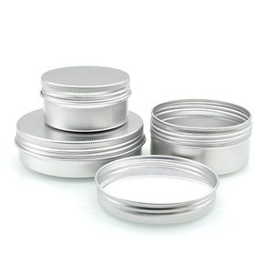 5ml 10ml 20ml 30ml 50ml 60ml 80ml 100ml 150ml 200ml 50g contenitori cosmetici in alluminio tondo barattolo <span class=keywords><strong>di</strong></span> latta in alluminio con tappo a vite - Product Image 2