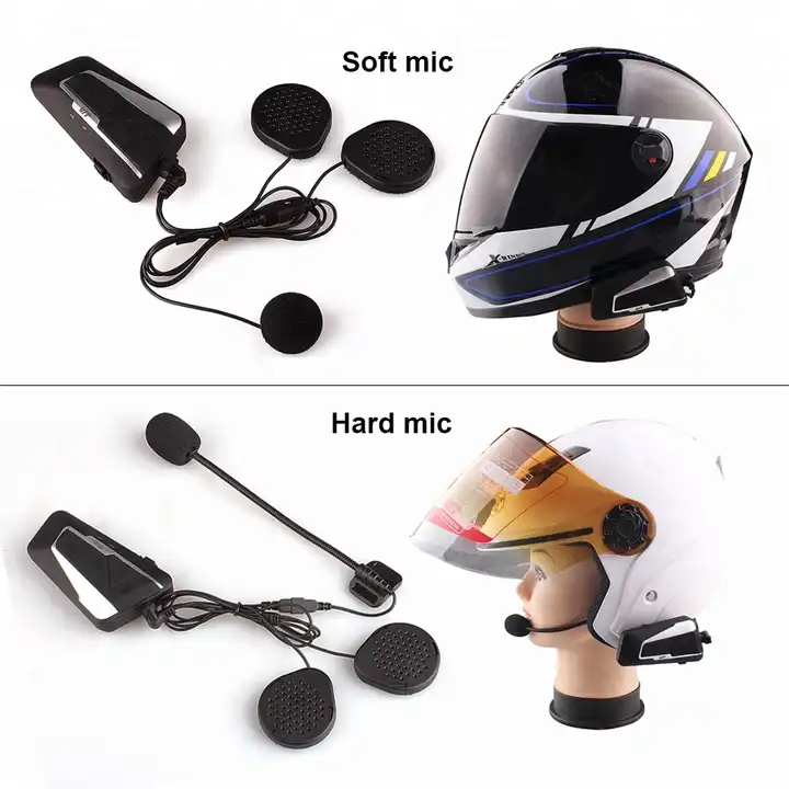 WAYXIN - Casque moto sans fil T2 - Oreillette Bluetooth avec microphone -  Système