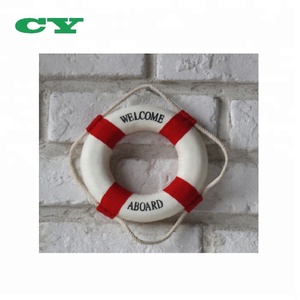 Decorazione della casa Best Seller benvenuto a bordo dell'anello di vita della marina accento di stoffa decorazione nautica - Product Image 3