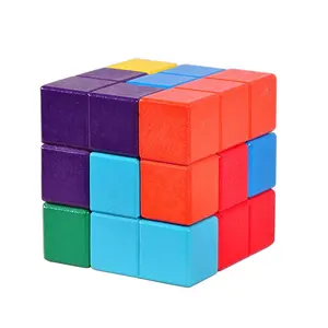 Learning Resources Manufacturers Wooden Cube Toys Fat Brain Teaser Development Cube Toy