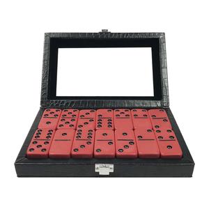 Ensemble de dominos professionnels en plastique, 12 pièces, avec boîte en cuir - Product Image 5