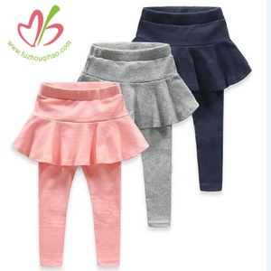 Pantaloni da festa per bambina autunno inverno bambini Leggings elastici in vita per ragazze con gonna - Product Image 1