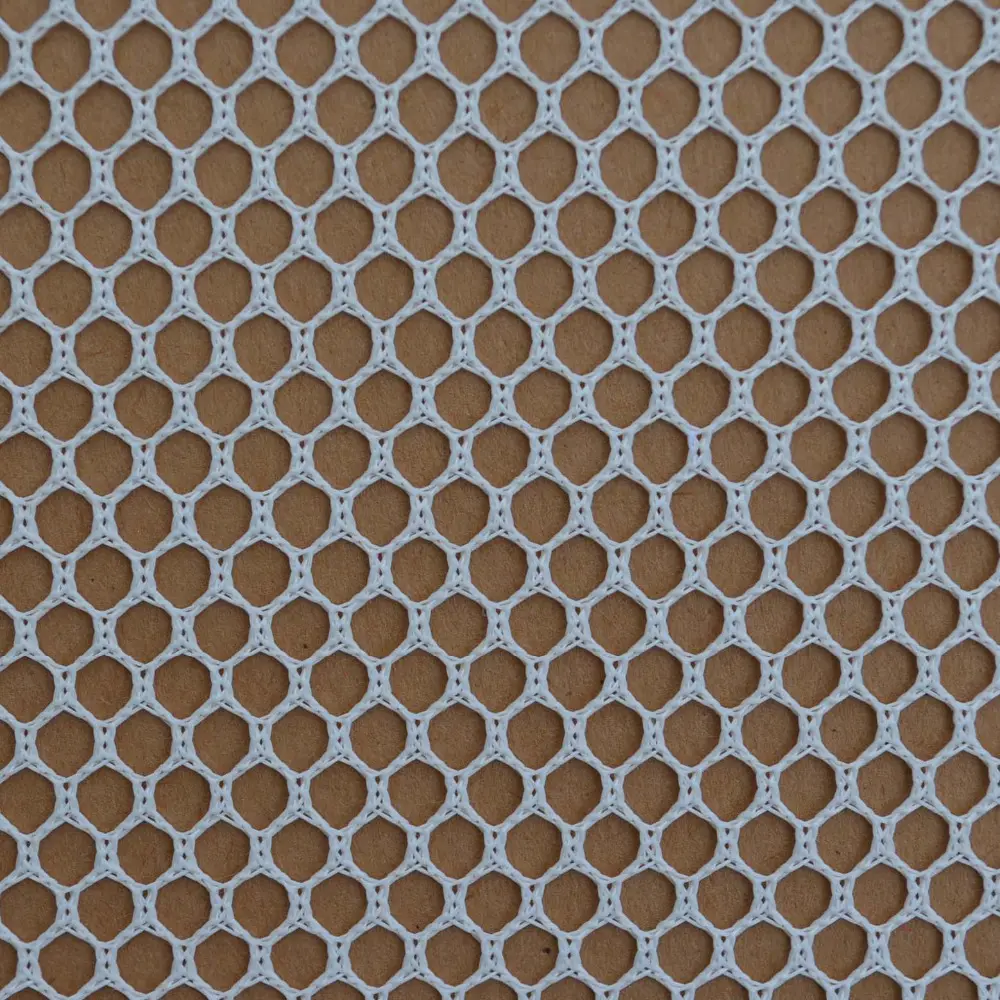 Tecidos têxteis de malha hexagonal de poliéster, 100%, para bolsa de lavanderia, venda imperdível