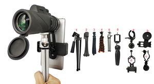 Telescopio ODM OEM monoculare economico 40x60 con supporto per Smartphone treppiede estensibile - Product Image 2