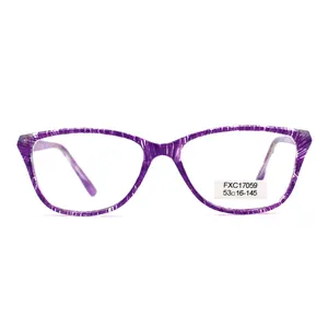 Customized Brand Multi-color Cellulose Propionate Unisex Purple Glasses Frame