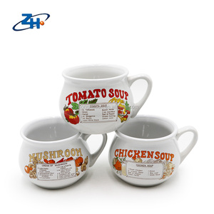 Taza de Sopa Redonda Grande de <span class=keywords><strong>Cerámica</strong></span> en Forma de 1 para Niños, <span class=keywords><strong>Vajilla</strong></span> de <span class=keywords><strong>Gres</strong></span> para Uso Diario y Fiestas - Product Image 2