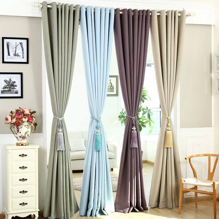 100% Blackout Curtain Fabrics Flame Retardant Thermal Insulated Drapes  Fabric for Living Rooms