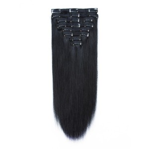 Top qualité vente chaude couleur naturelle pas cher d'origine brésilienne <span class=keywords><strong>sans</strong></span> soudure <span class=keywords><strong>clip</strong></span> en extensions de cheveux humains - Product Image 1