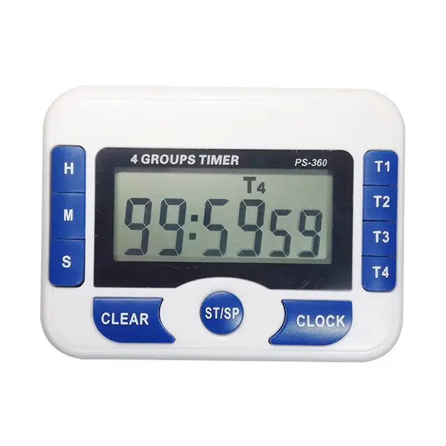 PS-360 Digital Kitchen Timer 4 Groups Timer for Laboratory Countdown Clock