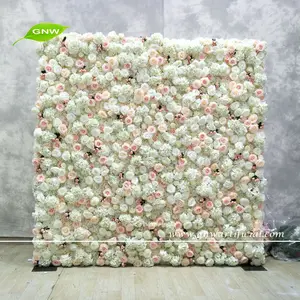결혼식 인공 장미 수국 핑크 흰색 꽃 벽