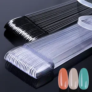 Plastic Nail False Tips C Curve Clear Nail Extension Tips Display