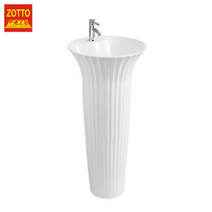Articles sanitaires en céramique <span class=keywords><strong>de</strong></span> luxe hôtel lavabo <span class=keywords><strong>salle</strong></span> <span class=keywords><strong>de</strong></span> <span class=keywords><strong>bain</strong></span> lavabo sur colonne - Product Image 3