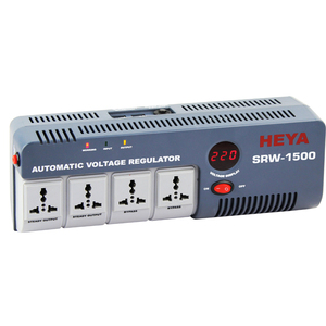 SRW Home Régulateur <span class=keywords><strong>de</strong></span> <span class=keywords><strong>tension</strong></span> manostat portable <span class=keywords><strong>de</strong></span> type relais 1500VA pour <span class=keywords><strong>prise</strong></span> européenne universelle - Product Image 2