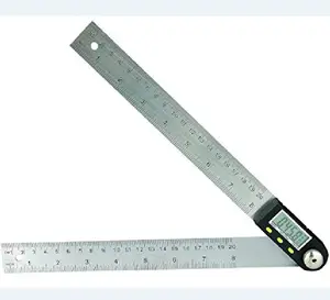 赛力Digital Protractor测角仪角度Finder斜接号不锈钢统治者8英寸200毫米8 "360度数字角度规则