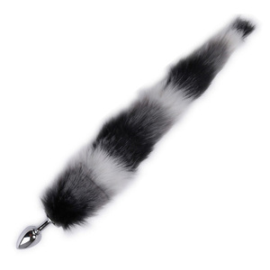 47 CM In Acciaio Inox <span class=keywords><strong>Plug</strong></span> Anale Inserisci Butt Toy Stopper Coda di Volpe Disegno Per Coppia - Product Image 2