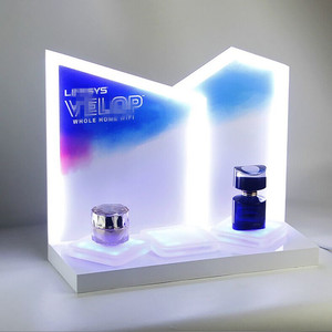 Tùy chỉnh chiếu sáng cửa hàng truy cập mỹ phẩm <span class=keywords><strong>Rack</strong></span> hiển thị Acrylic chăm sóc da mỹ phẩm kệ trưng bày nước hoa chất tẩy rửa kệ trưng bày - Product Image 5