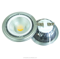 Vente directe d'usine, projecteur LED COB en aluminium AR111 12W G53 Gu10 AC 85-265V 12V dimmable, 66x111mm CRI>80 1200