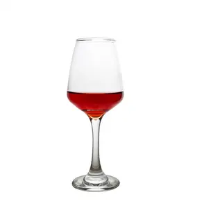 430Ml 350Ml Helder Hoog Drinken Lange Steel Custom Wijnglas Bordeauxrood Glaswerk Rode Wijn Glas