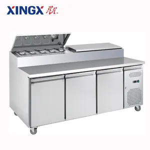 3 kapılı üst-açık sandviç hazırlık masa buzdolabı göğüs dondurucu _ GX-SH3000/700-soğutma ekipmanları
