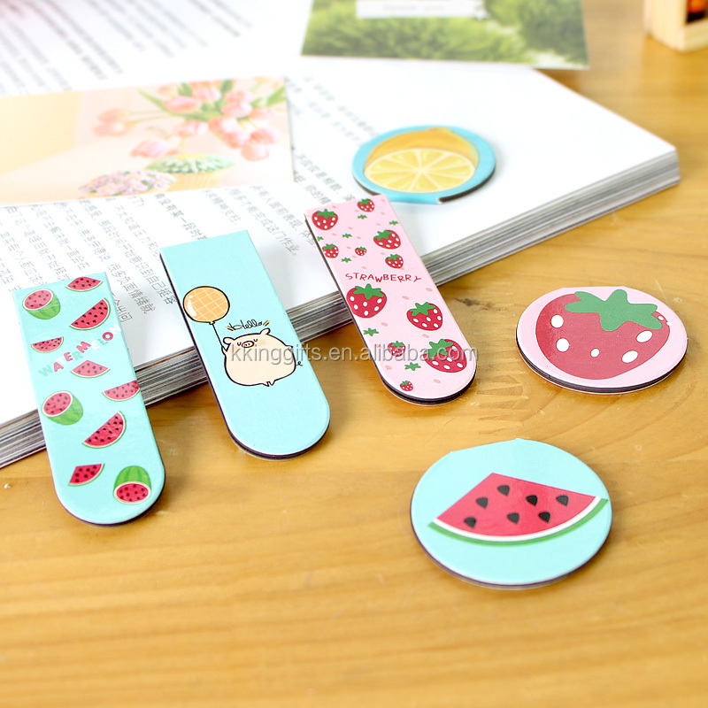 Симпатичная двухсторонняя магнитная закладка на заказ, зажим для бумаги, школьные и офисные принадлежности, подарок, канцелярские принадлежности