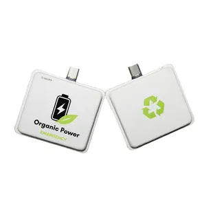 Emergency Personalize logo Biodegradable power bank mobile charger for iphone 15