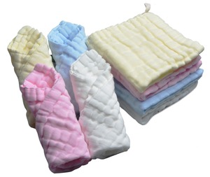 Sinland <span class=keywords><strong>muselina</strong></span> de algodón bebé toallitas de bebé <span class=keywords><strong>Toalla</strong></span> de cara absorbente adicional 4 colores - Product Image 3
