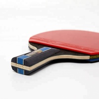 Raquettes de tennis de table personnalisées, court et de haute qualité, 1 ensemble, en bois, ping-pong