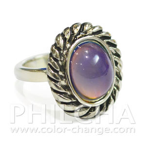 แหวนเพชรรูปวงรีสไตล์โบราณเปลี่ยนสีได้ - Product Image 6