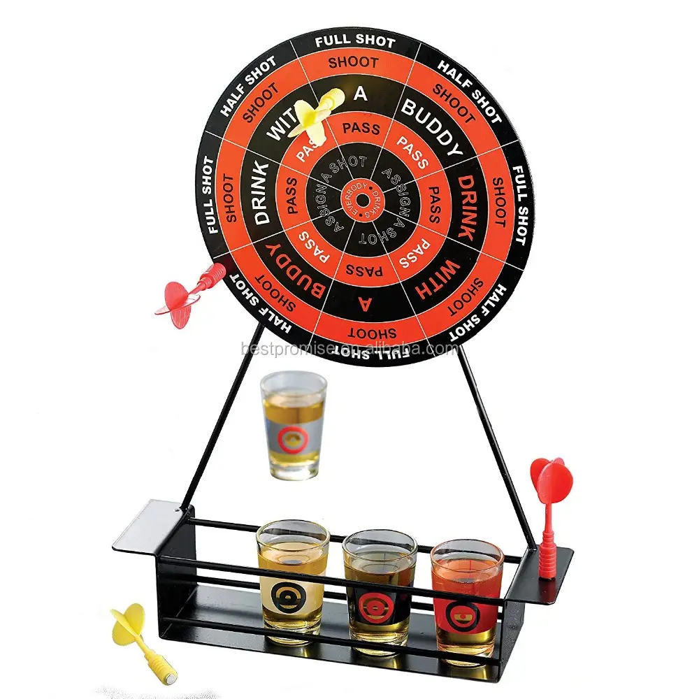 Bar Magnetic Board Shot Glass Darts Drinking Game