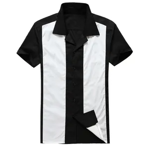 Wholesale custom latest designs shirt for men rockabilly plus size button up clothing