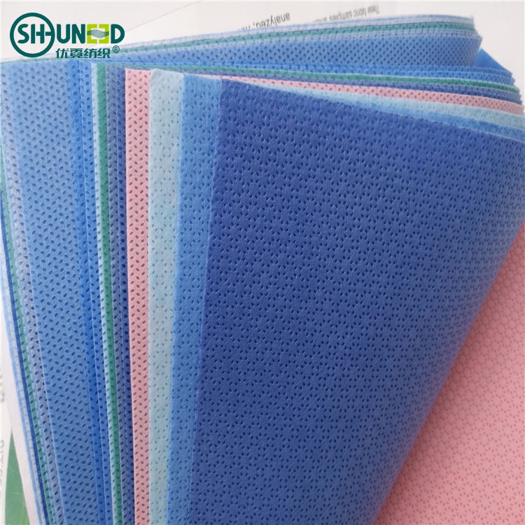 PP Polypropylene Spunbond Nonwoven Roll Fabric SMMMS For Medical Surgical Gown Wrapping