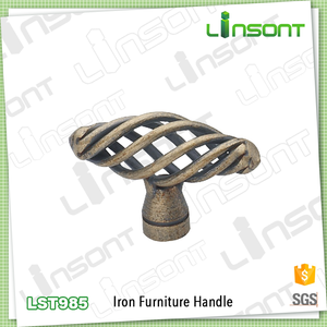 Linsont Poignées de meubles en laiton vieilli Boutons de <span class=keywords><strong>cage</strong></span> <span class=keywords><strong>à</strong></span> <span class=keywords><strong>oiseaux</strong></span> de style ancien pour armoires de cuisine et tiroirs Fournisseur fiable - Product Image 2