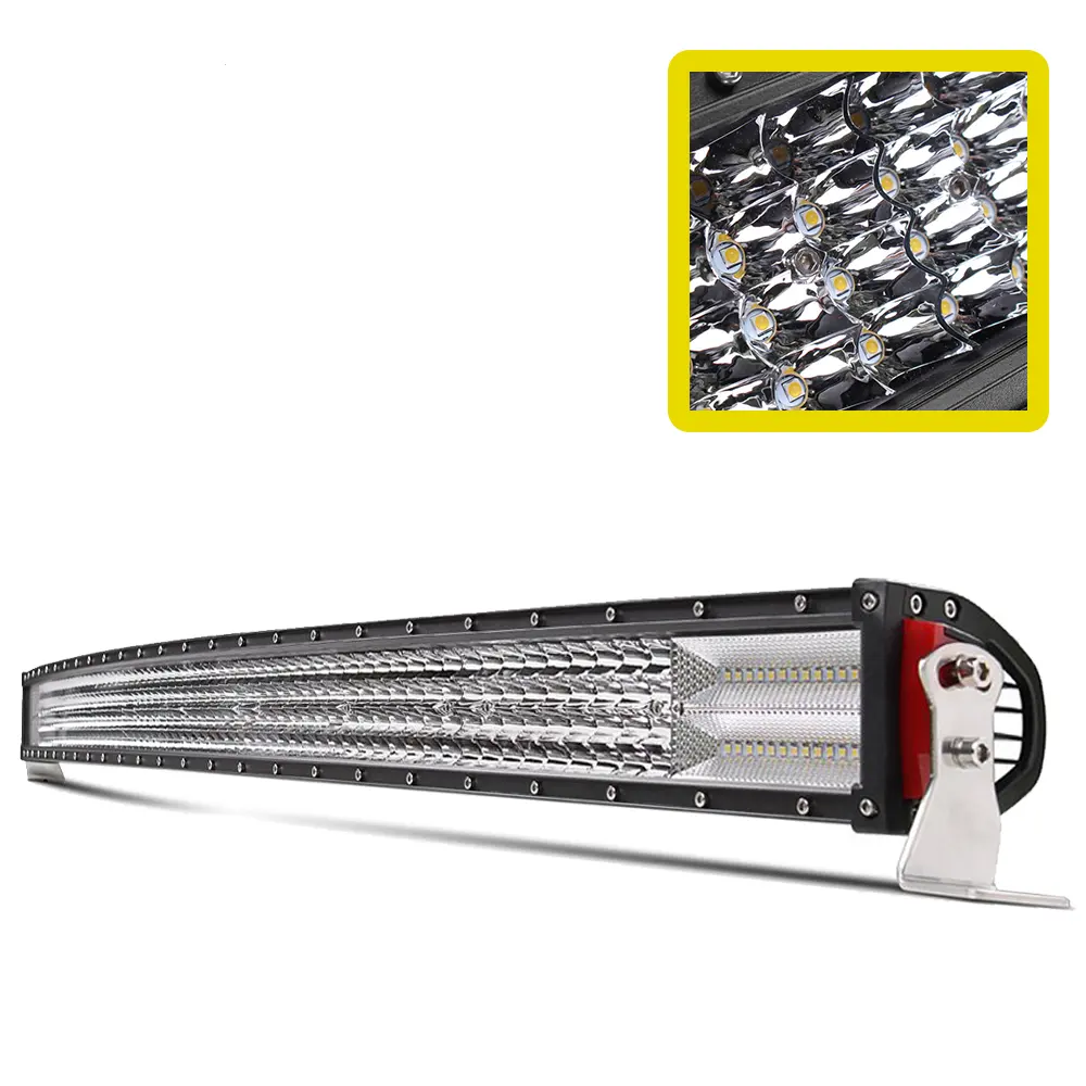 Spot Flood Neue Licht leiste, 50 Zoll 52 Zoll 4 Reihen Großhandel Auto Car Curved Led Licht leiste