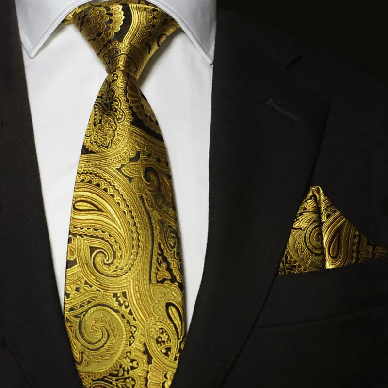 Custom Design 100% pure Silk Men Tie And Pocket Square