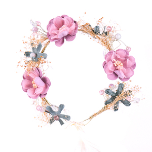 <strong>Hot</strong> <strong>pink</strong> Lily Flower Crown <strong>Headband</strong> with High Quality - Product Image 1