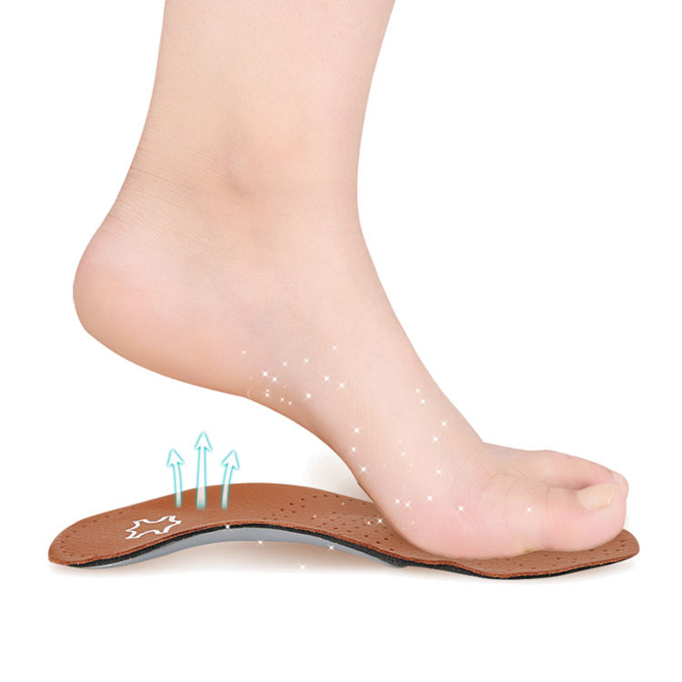 插入羊皮前脚鞋垫脚平足底筋膜炎牛皮真正的汗水吸收除臭剂皮革顶盖