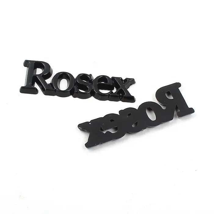 Black Metal Label Supplier Wholesale Custom Name Logo Engraved Small Metal Letters for Bag and Purse