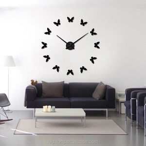 Adesivo Acrilico 3D Grande a Forma di Farfalla per Orologio <span class=keywords><strong>da</strong></span> <span class=keywords><strong>Parete</strong></span> Artistico per Casa e Ufficio - Product Image 3