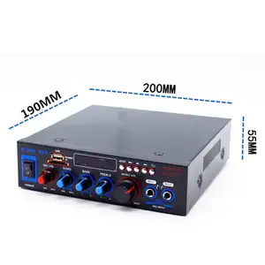 BT-309A HIFI 800W 오디오 전력 증폭기 홈 시어터 앰프 오디오 원격 제어 지원 FM USB SD 카드 BT