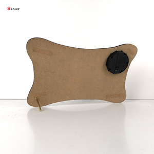 Đồng Hồ Treo Tường Bằng Gỗ MDF Trắng <span class=keywords><strong>In</strong></span> Chuyển Nhiệt Thăng Hoa Hình Hoa Nhuộm Màu - Product Image 5