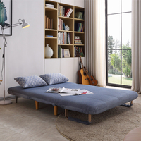 Muebles de sala de estar modernos, sofá convertible multifunción de tela, dos asientos, futón