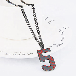 Collar con colgante de número de béisbol para hombre, colgante deportivo de 0 a 99 números, personalizado, de acero inoxidable - Product Image 3