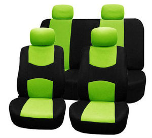 Housses de sièges de <span class=keywords><strong>voiture</strong></span> plates en tissu, couvre-siège pour véhicule, couleur verte et noire - Product Image 1
